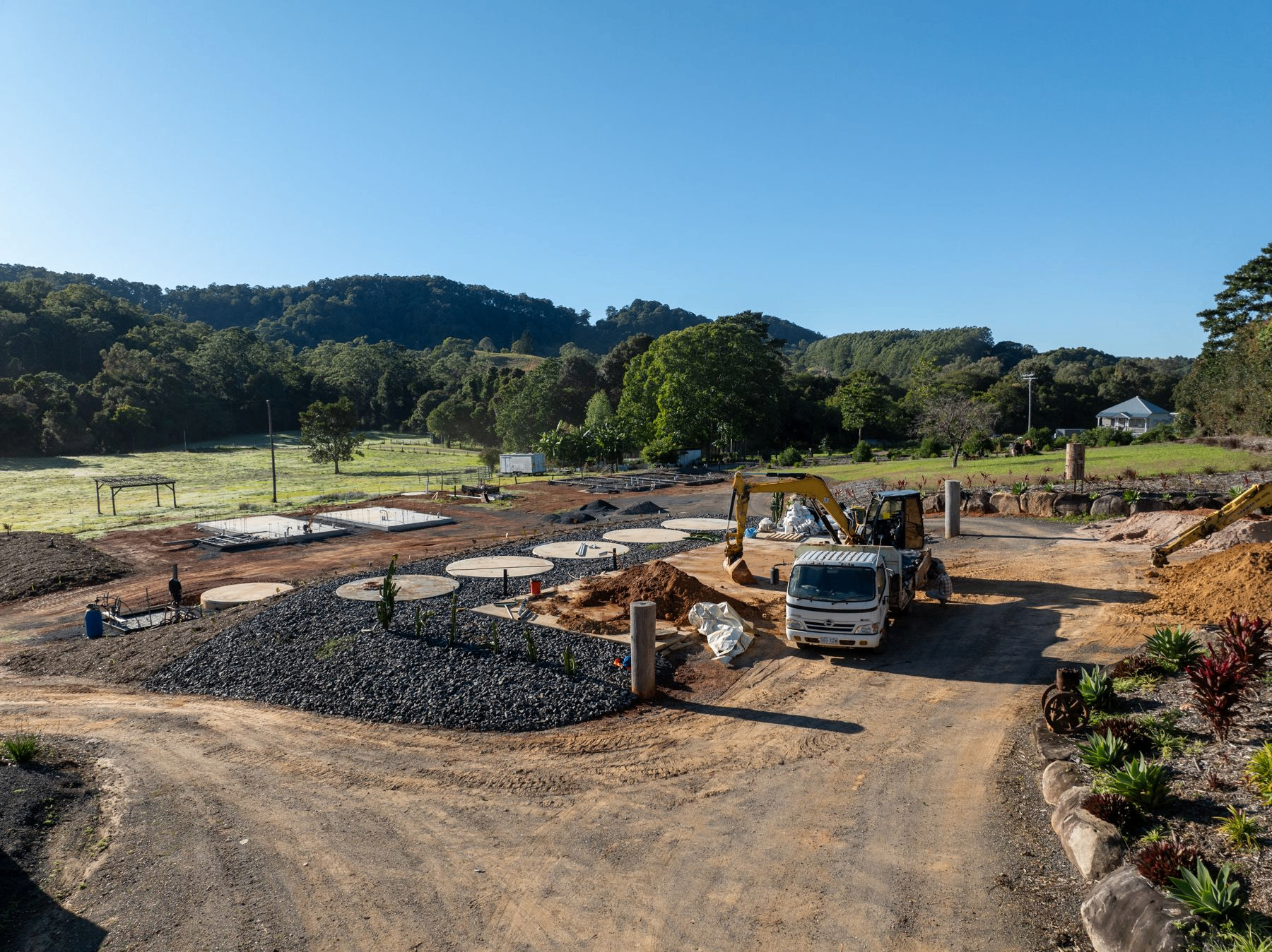Slab pads and site works