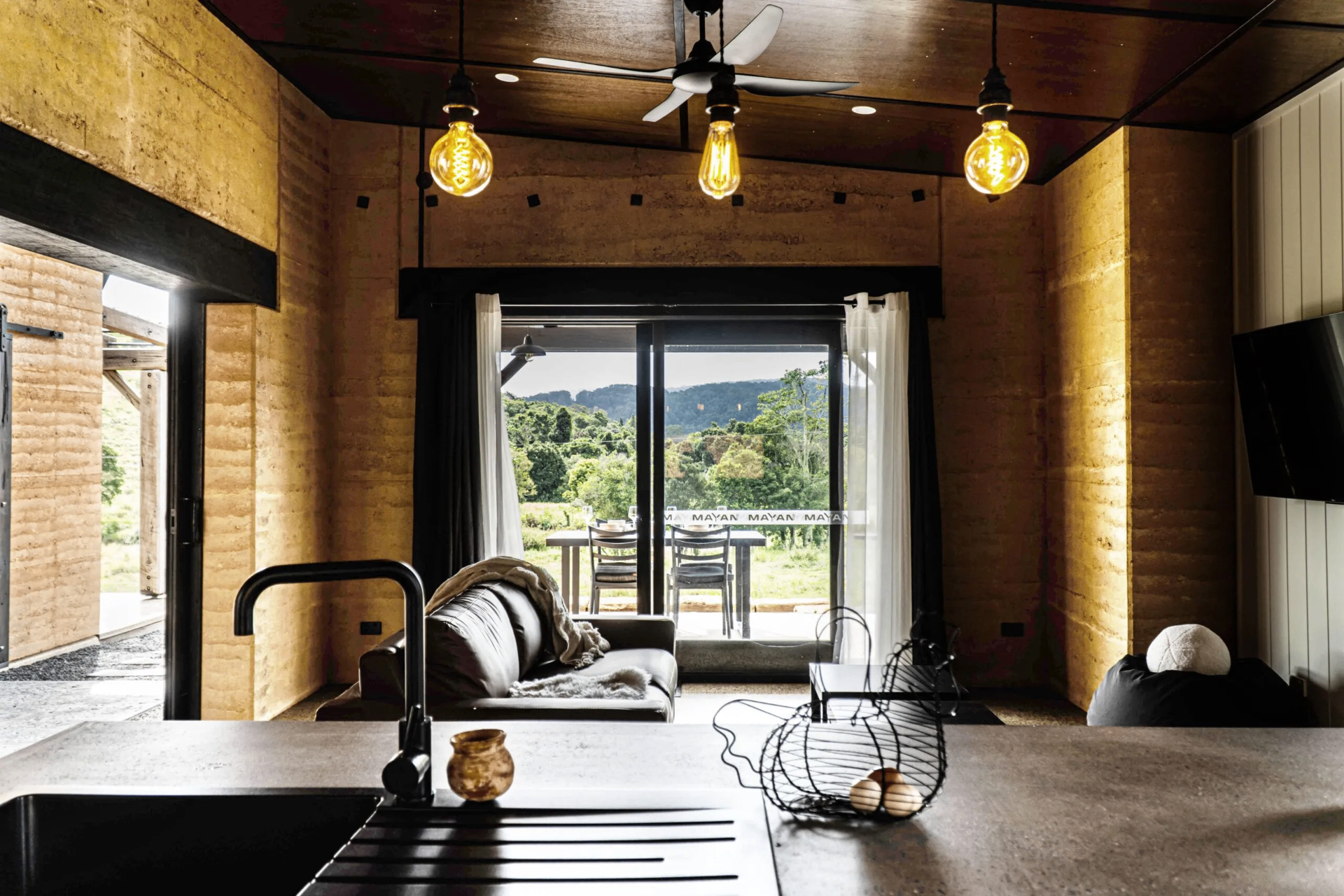 A Mayan Farm villa spa opening to the paddocks